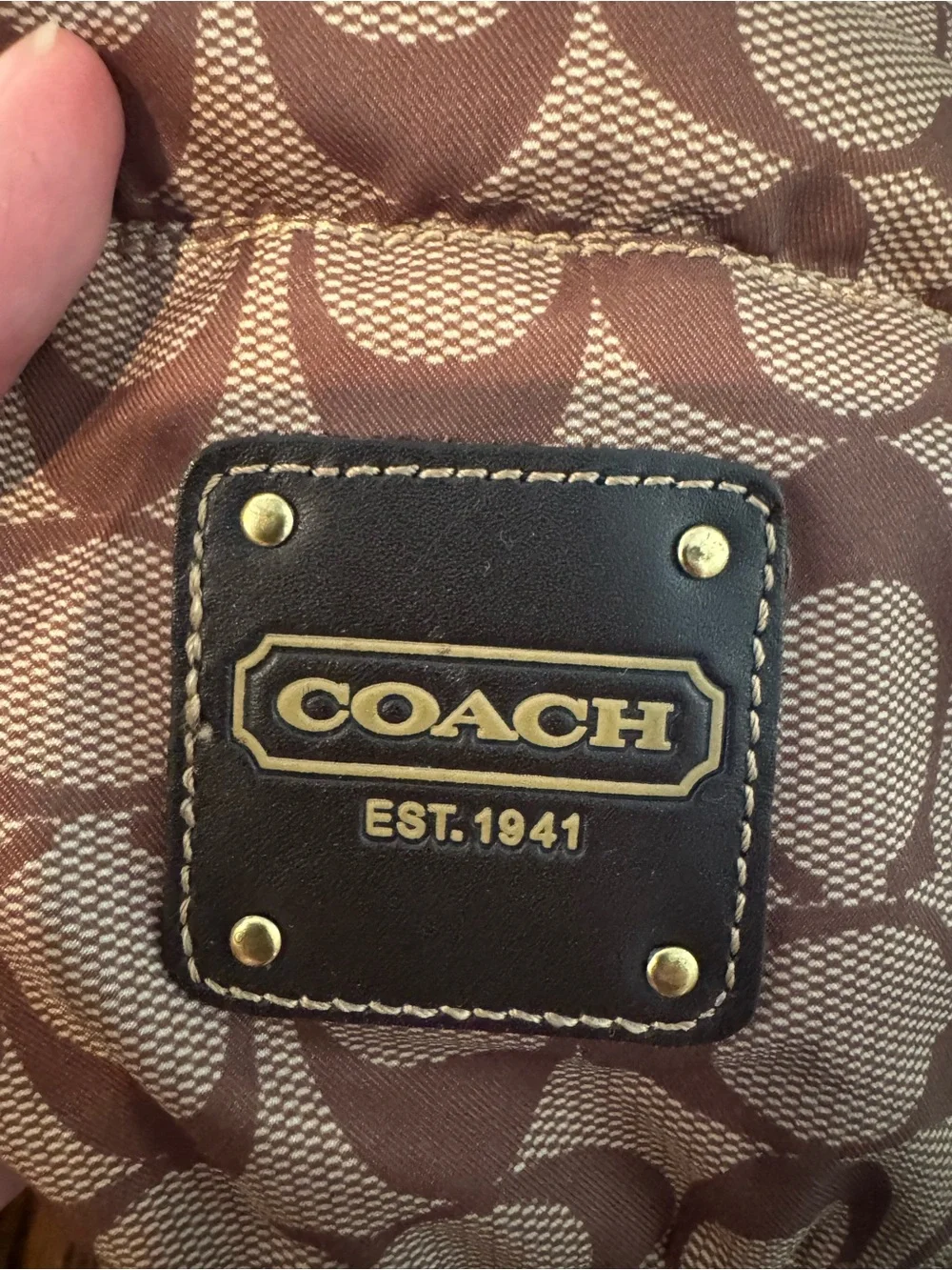 COACH Women's Brown Signature Logo Lace-Up Winter Boot 9.5